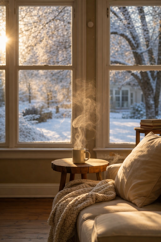 겨울에 어울리는 에센셜오일 추천: 건조한 공기, 긴 밤, 가라앉는 기분을 위한 향 루틴